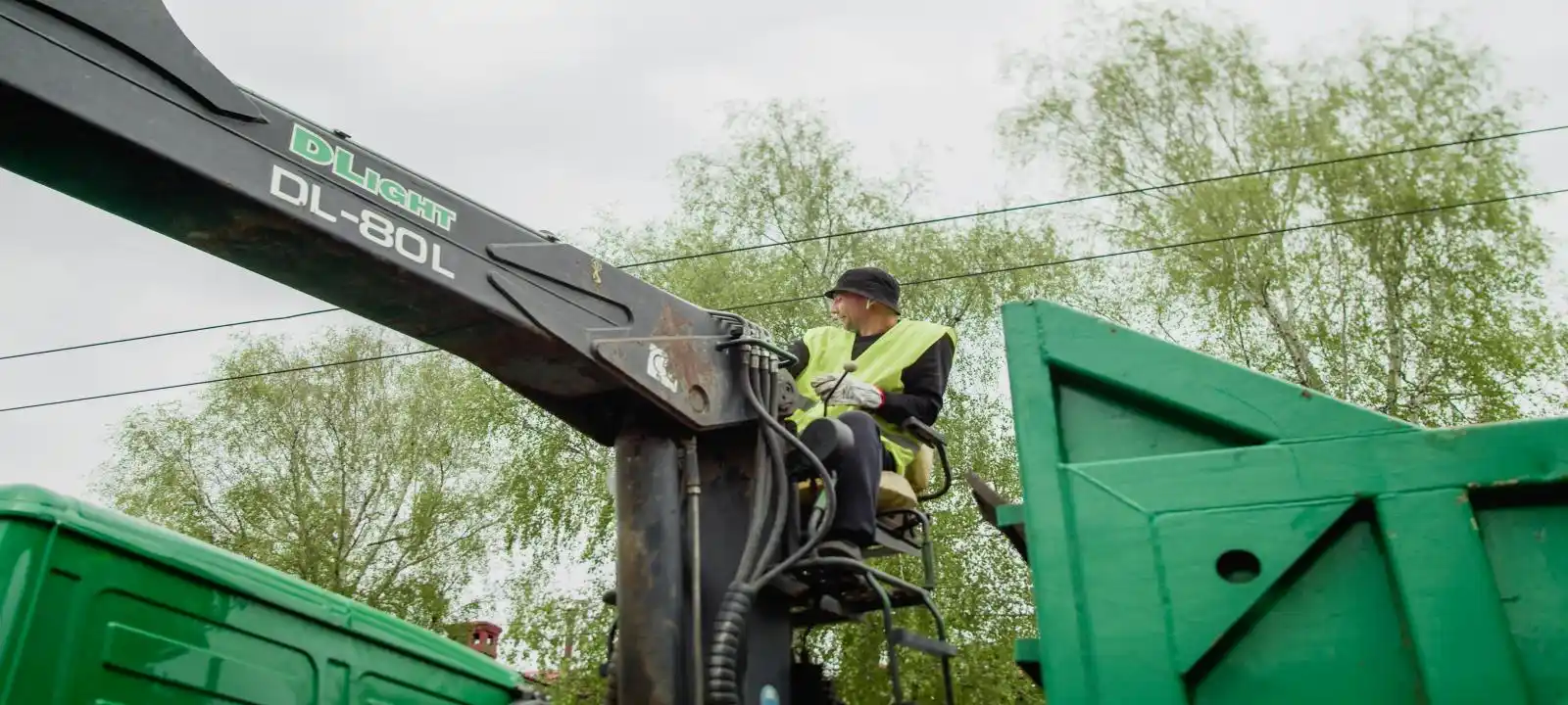 A man operating a truck for rapid skip bins wollongong